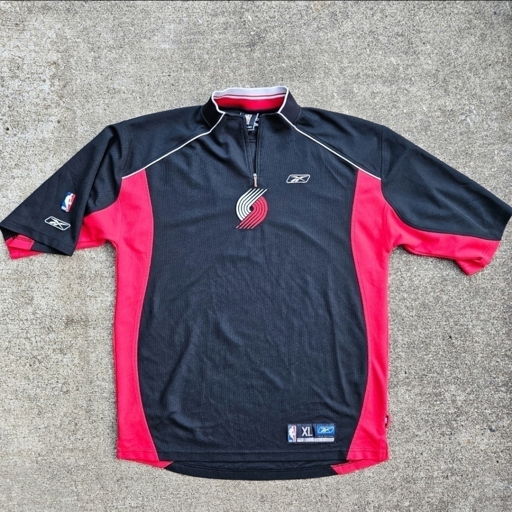 Portland Trail Blazers NBA Game Issued #2 Black Warmup Shirt Reebok XLT Tall